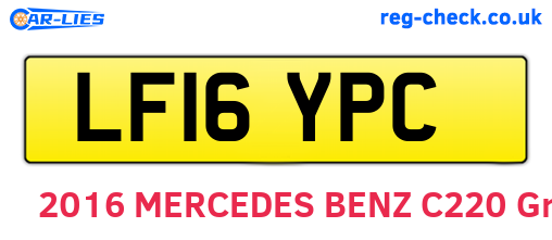 LF16YPC are the vehicle registration plates.