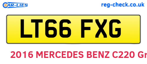 LT66FXG are the vehicle registration plates.