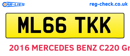 ML66TKK are the vehicle registration plates.