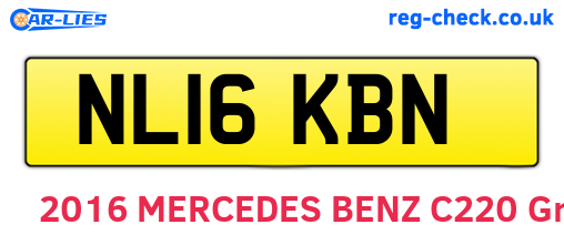 NL16KBN are the vehicle registration plates.