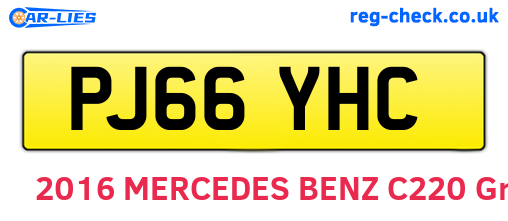 PJ66YHC are the vehicle registration plates.