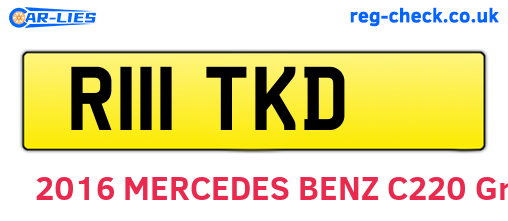 R111TKD are the vehicle registration plates.