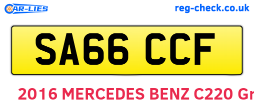 SA66CCF are the vehicle registration plates.