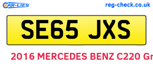 SE65JXS are the vehicle registration plates.
