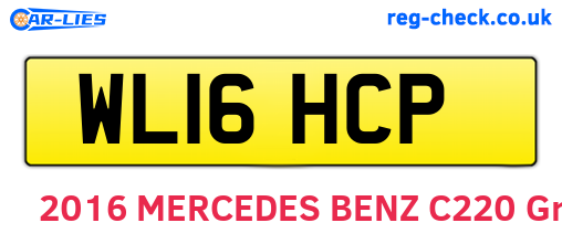 WL16HCP are the vehicle registration plates.