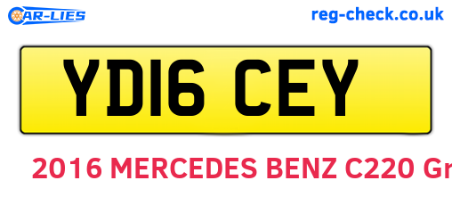 YD16CEY are the vehicle registration plates.