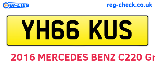 YH66KUS are the vehicle registration plates.
