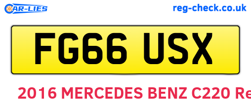 FG66USX are the vehicle registration plates.