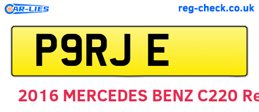 P9RJE are the vehicle registration plates.