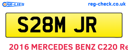 S28MJR are the vehicle registration plates.
