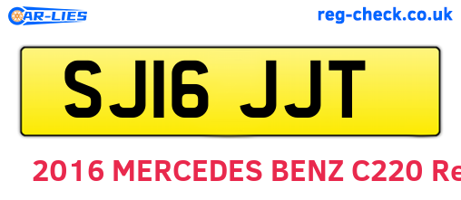 SJ16JJT are the vehicle registration plates.
