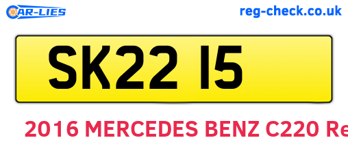 SK2215 are the vehicle registration plates.