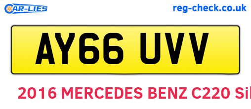 AY66UVV are the vehicle registration plates.