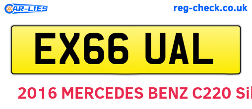 EX66UAL are the vehicle registration plates.