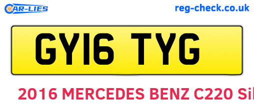 GY16TYG are the vehicle registration plates.