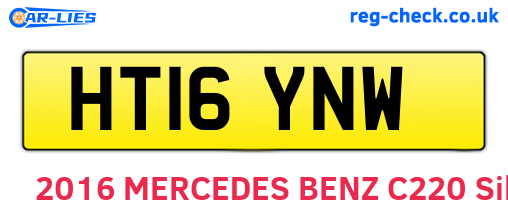 HT16YNW are the vehicle registration plates.