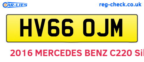 HV66OJM are the vehicle registration plates.