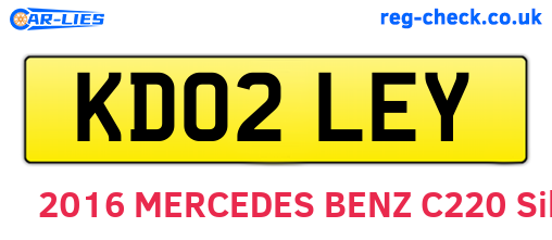 KD02LEY are the vehicle registration plates.