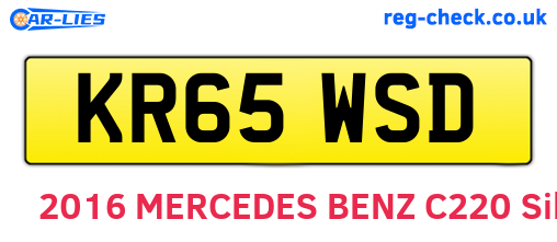 KR65WSD are the vehicle registration plates.