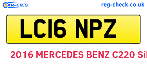 LC16NPZ are the vehicle registration plates.