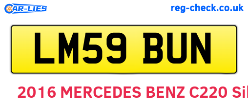 LM59BUN are the vehicle registration plates.