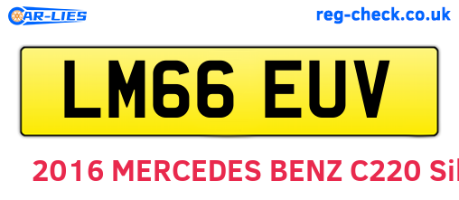LM66EUV are the vehicle registration plates.