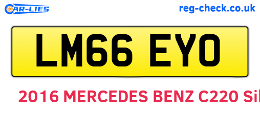 LM66EYO are the vehicle registration plates.