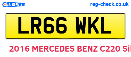 LR66WKL are the vehicle registration plates.