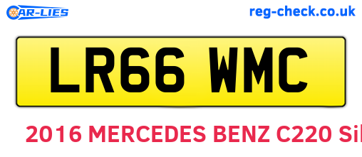 LR66WMC are the vehicle registration plates.