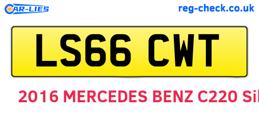 LS66CWT are the vehicle registration plates.