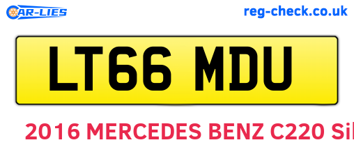 LT66MDU are the vehicle registration plates.
