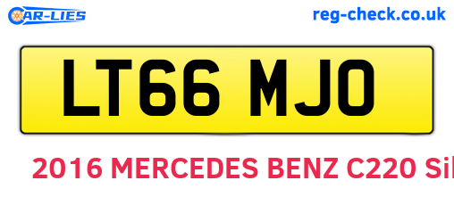 LT66MJO are the vehicle registration plates.