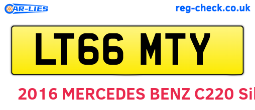 LT66MTY are the vehicle registration plates.