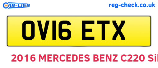 OV16ETX are the vehicle registration plates.
