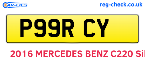 P99RCY are the vehicle registration plates.