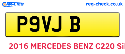 P9VJB are the vehicle registration plates.