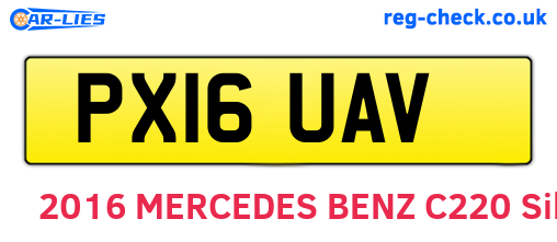 PX16UAV are the vehicle registration plates.