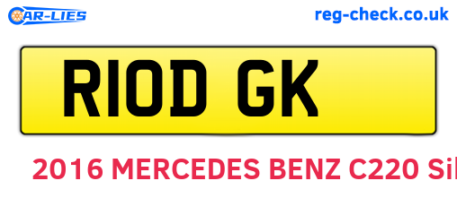 R10DGK are the vehicle registration plates.