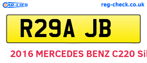 R29AJB are the vehicle registration plates.