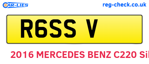 R6SSV are the vehicle registration plates.