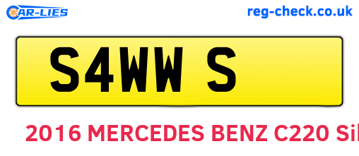 S4WWS are the vehicle registration plates.