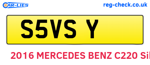 S5VSY are the vehicle registration plates.