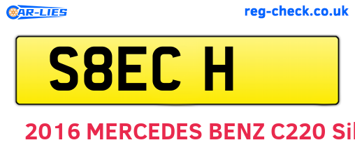 S8ECH are the vehicle registration plates.