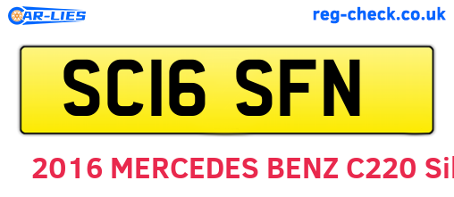 SC16SFN are the vehicle registration plates.