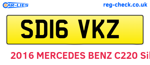 SD16VKZ are the vehicle registration plates.