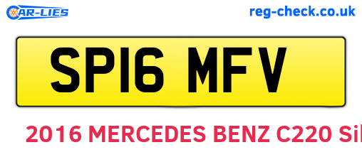 SP16MFV are the vehicle registration plates.