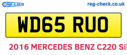 WD65RUO are the vehicle registration plates.