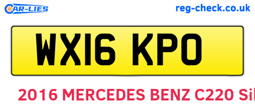 WX16KPO are the vehicle registration plates.