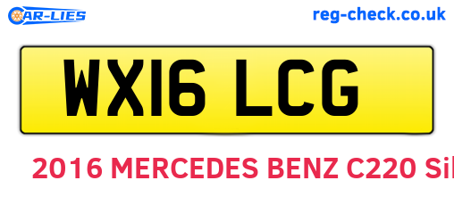 WX16LCG are the vehicle registration plates.
