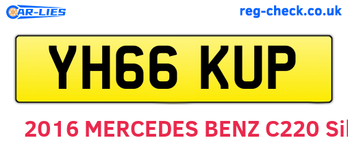 YH66KUP are the vehicle registration plates.